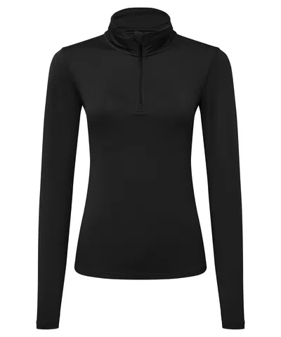 Women's TriDri® recycled long sleeve brushed back ¼ zip