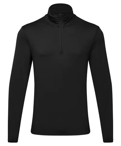 Men's TriDri® recycled long sleeve brushed back ¼ zip