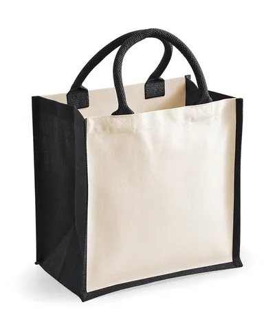 Printers midi jute tote