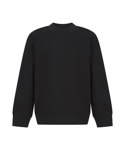 Kids sustainable fashion curved hem sweatshirt
