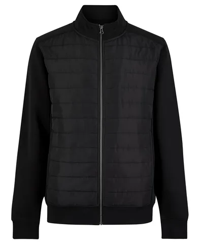 Regular fit quilted full-zip sweatshirt