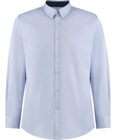 Contrast premium Oxford shirt (button-down collar) long-sleeved (tailored fit)