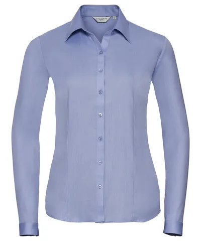 Women's long sleeve herringbone shirt