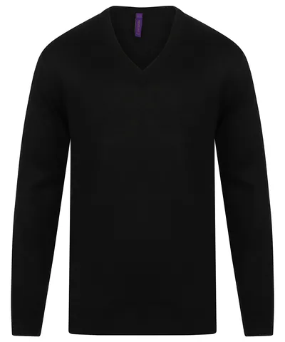 Cashmere touch acrylic v-neck jumper