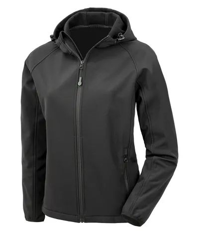 Women’s recycled 3-layer printable hooded softshell