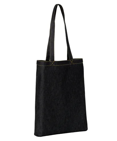Denim ‘flat base’ shopper