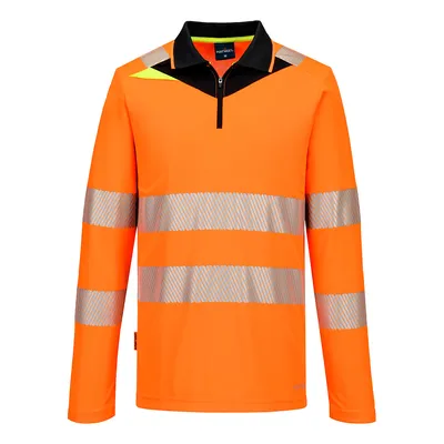 DX4 Hi-Vis Zip Polo Shirt L/S