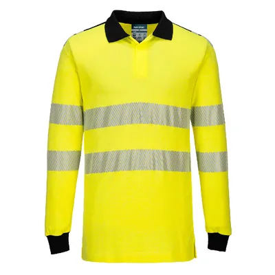 PW3 Modaflame Knit Hi-Vis FR Long Sleeve Polo Shirt