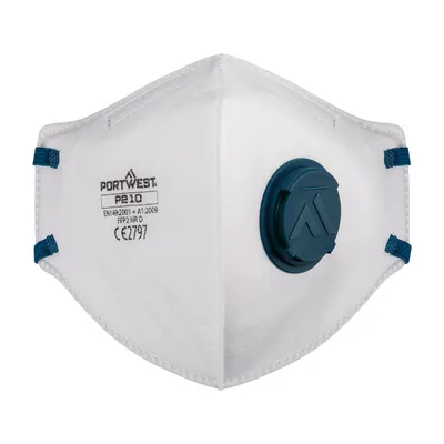 FFP2 Valved Dolomite Fold Flat Respirator (Pk3)