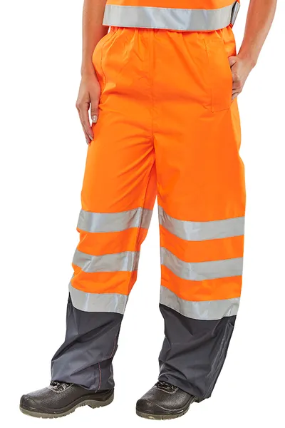 Beeswift Belfry Two-Tone Hi-Vis Waterproof Trousers