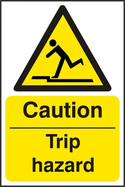 Caution Trip Hazard Sign (Pack of 5)