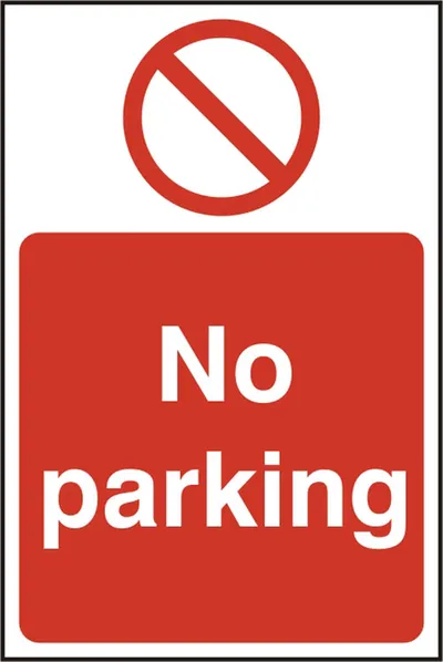 No Parking Rigid PVC Sign (Pack of 5)