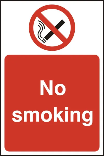 No Smoking Sign (Pack of 5)