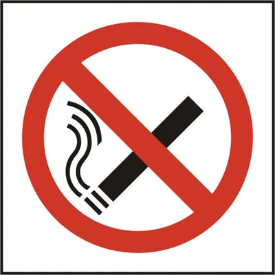 No Smoking Symbol Sign (Pack of 5)