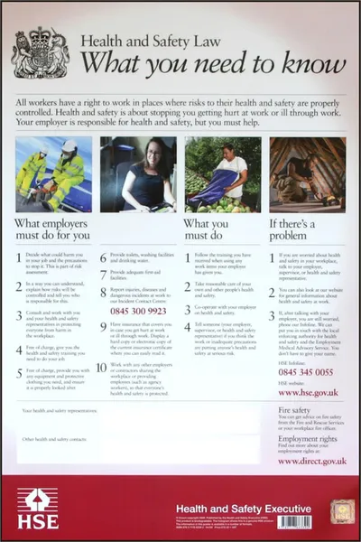 Health & Safety Law Poster PVC