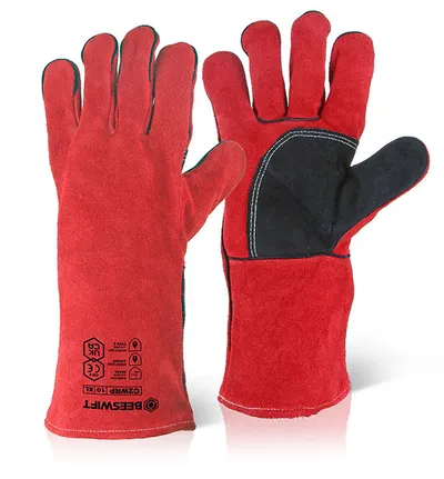 Beeswift Welders Gauntlet Gloves 14" Reinforced Palm (Pack of 10)