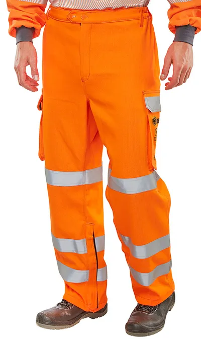 Beeswift ARC Compliant Hi-Vis Rail Spec Trousers