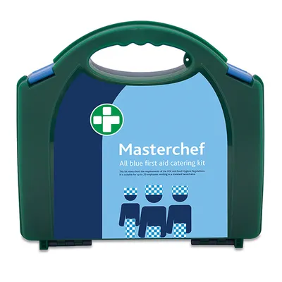Masterchef 20 Person All Blue Catering First Aid Kit in Aura Box