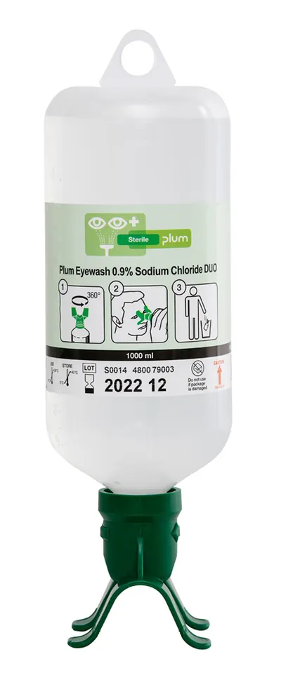 Plum Safety Eyewash 100ML 0.9 Percent Sodium Chloride Duo