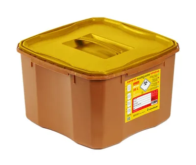 Woodsafe Sharps Bin Full Lid 25 Litre