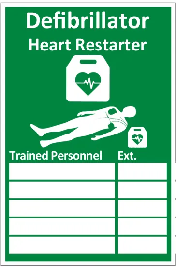 Click Medical AED Trained Personnel Sign Rigid Plastic