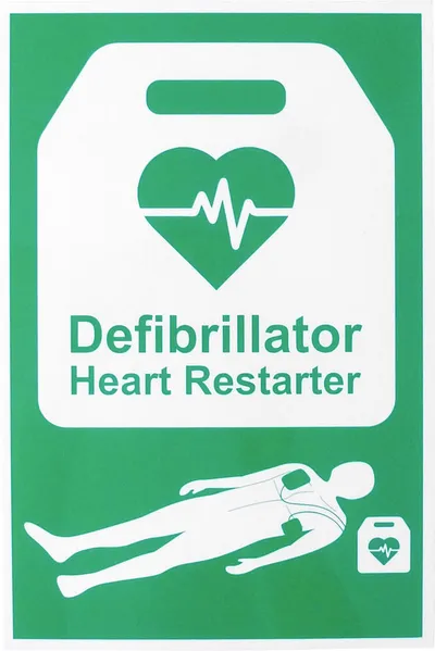 Click Medical External Defibrillation Sign Rigid Plastic