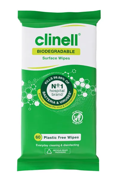 Clinell Biodegradable Surface Wipes