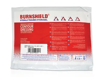 Burnshield Sterile Trauma Hydrogel Contour Burn Dressing 1M x 2M