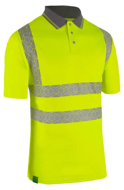 Beeswift Envirowear Hi-Vis Short Sleeve Recyclable Polo Shirt
