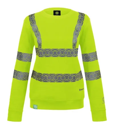 Beeswift Envirowear Recyclable Womrns Hi Vis Sweatshirt