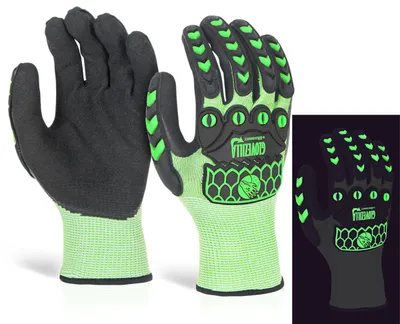 Beeswift Glovezilla Glow in the Dark Foam Nitrile Coated Gloves
