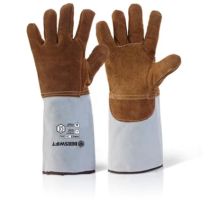 Beeswift High Quality Heat Resistant Guantlet Gloves 18" (Pack of 10)