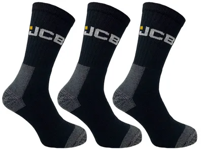 JCB Workwear Work Socks With Added Elastane (Pack of 3)