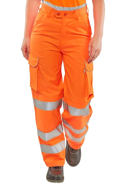 Beeswift Ladies Hi-Vis Rail Spec Trousers