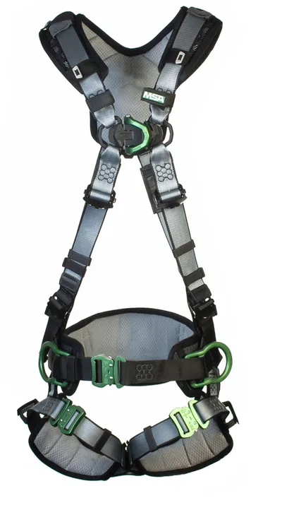 MSA Standard V-Fit Back/Chest/Hip D-Ring Bayonet Harness W/ W Belt