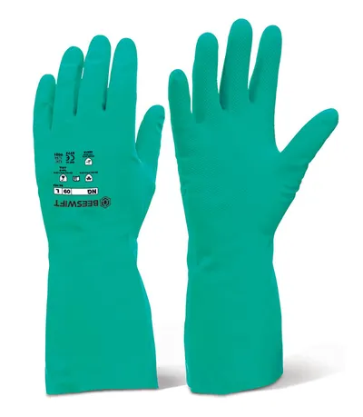 Beeswift Nitrile Rubber Chemical Gloves