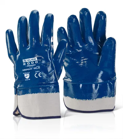 Beeswift Nitrile Safety Cuff Fully Coated Heavy Weight Gloves
