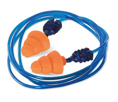 Beeswift QED SNR34 Corded Tri Flange Reusable Ear Plugs (Pack of 200)
