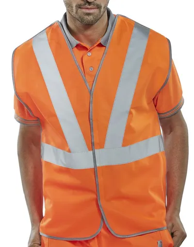 Beeswift Hi-Vis Rail Spec Vest (Polyester)