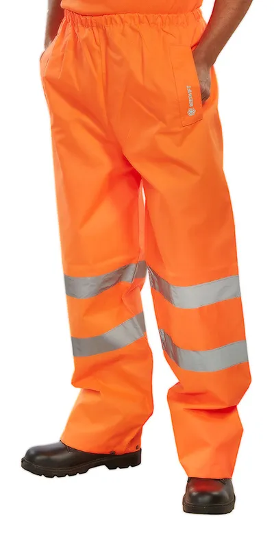 Beeswift Hi-Vis Waterproof Traffic Trousers