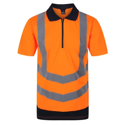 Men's Hi Vis Pro Reflective Polo Work Shirt